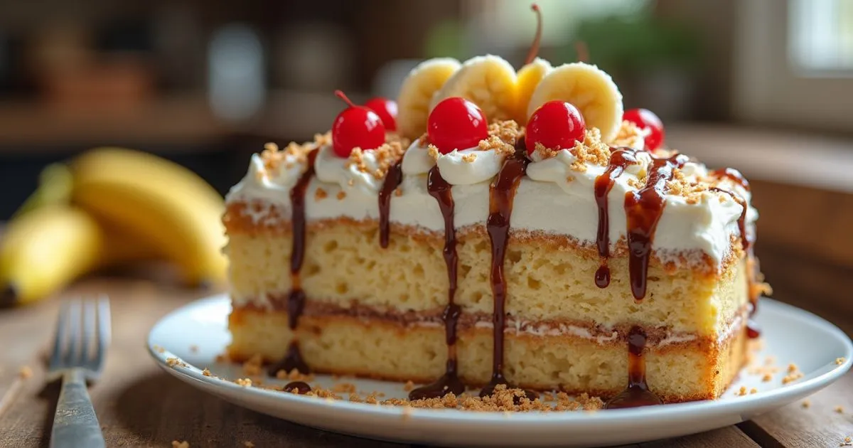 banana split cake